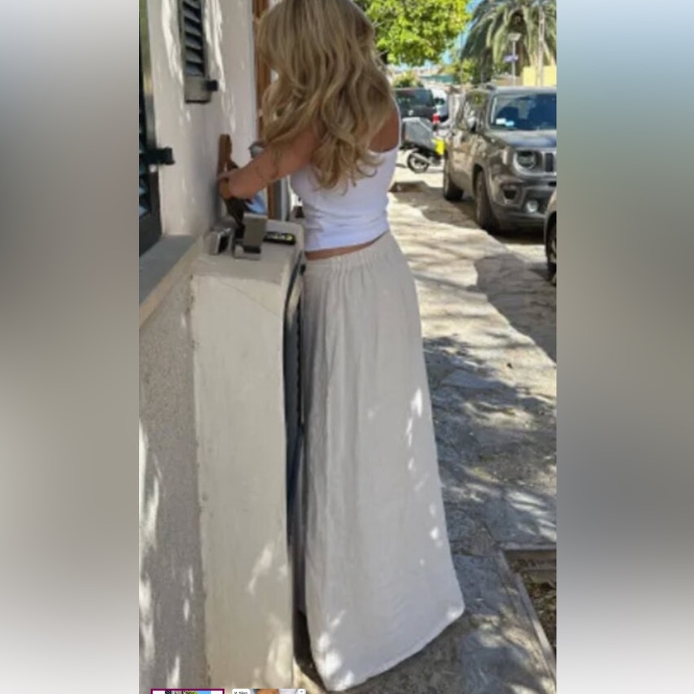 Djerf Avenue Linen Maxi Skirt